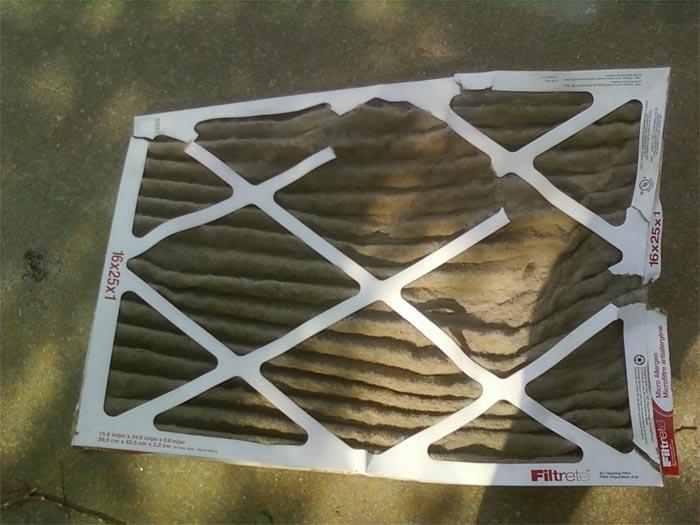 Dirty furnace filter